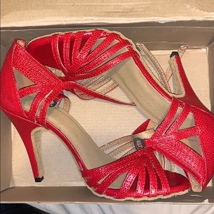 Red snake dancing dance heels 7/7.5